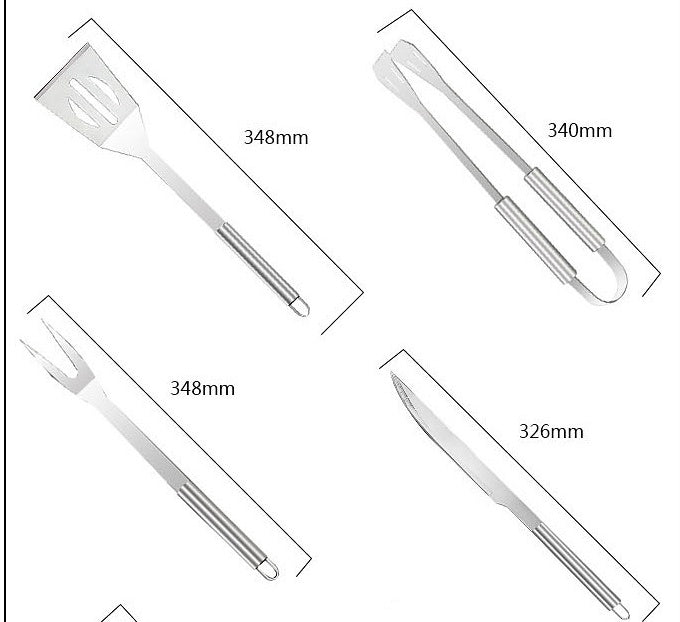 10-Piece BBQ Grilling Utensil Set