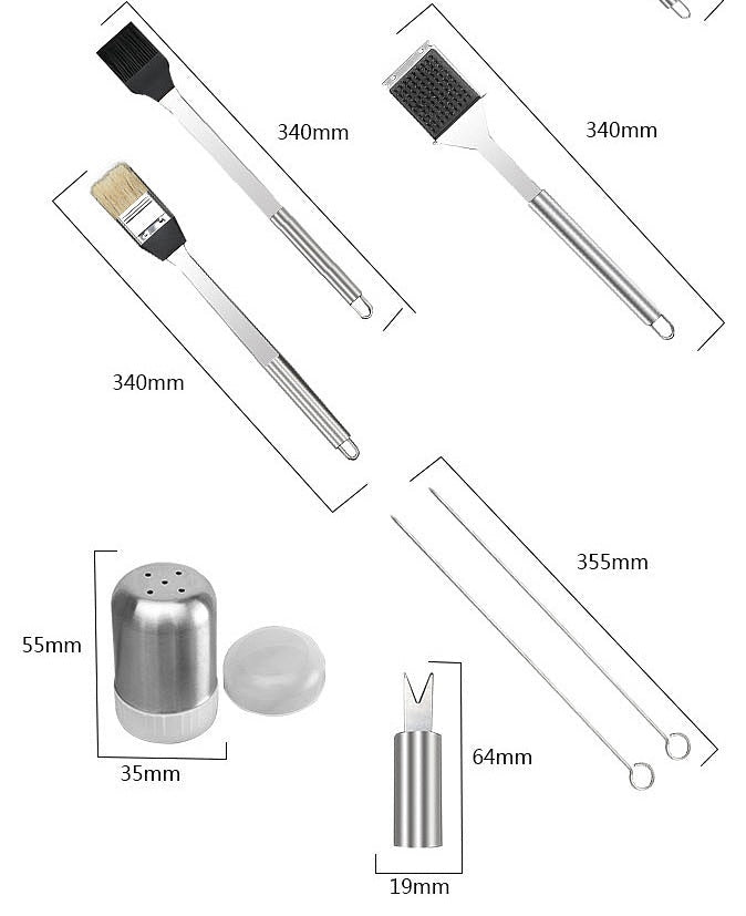 10-Piece BBQ Grilling Utensil Set