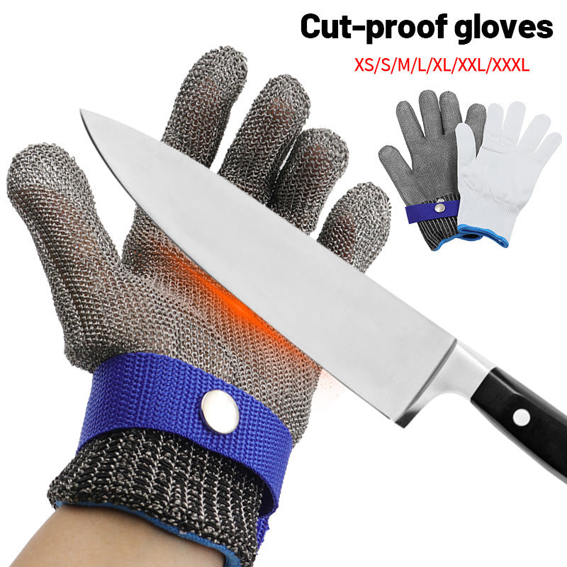 Wire Gloves Cutting Slaughter Chainsaw Work Labor Protection Hand Stainless Steel Metal Anti-Cutting Gloves