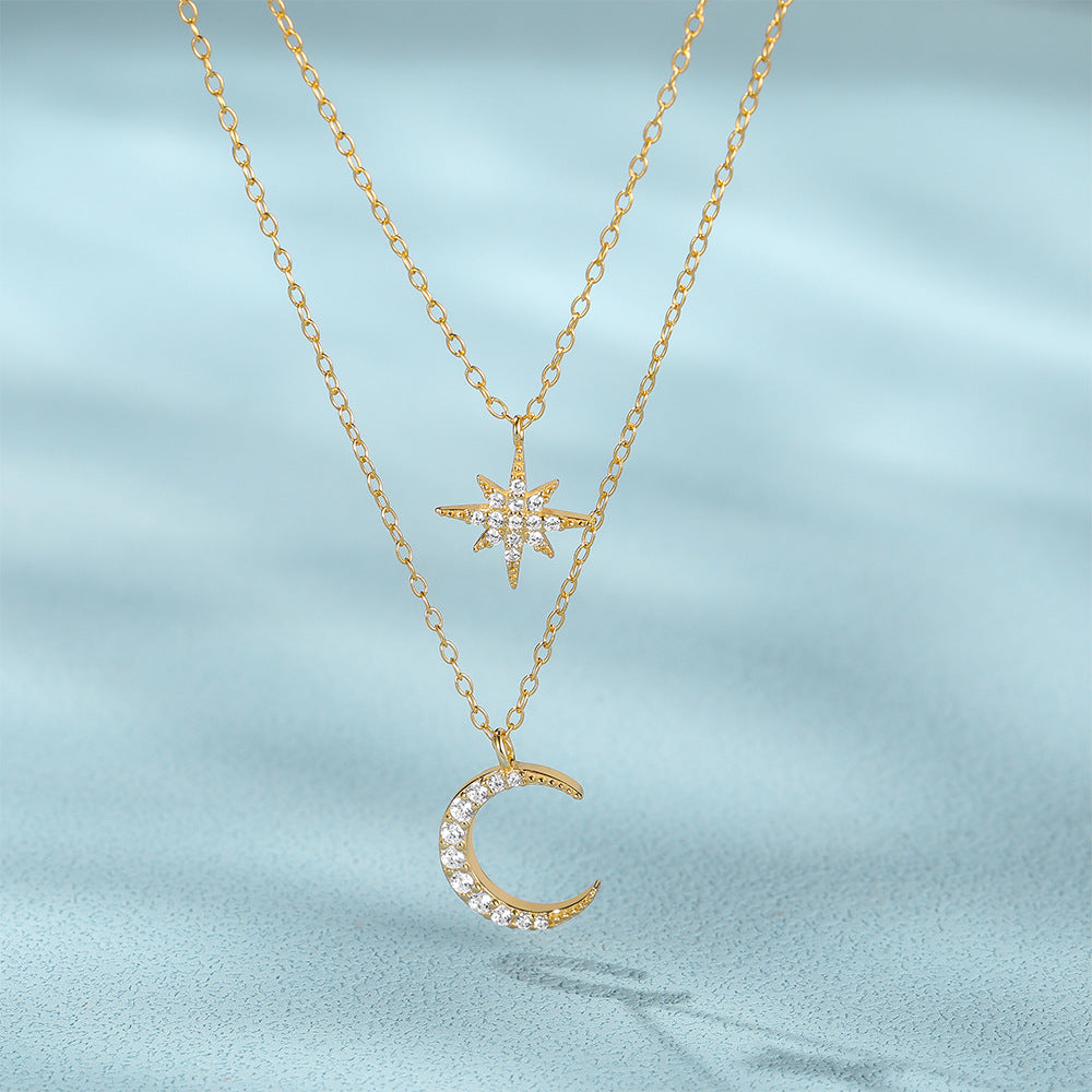 18K Gold Vermeil Crescent Vermeil Necklace