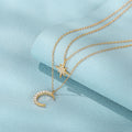 18K Gold Vermeil Crescent Vermeil Necklace