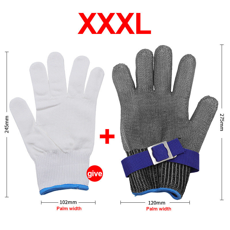Wire Gloves Cutting Slaughter Chainsaw Work Labor Protection Hand Stainless Steel Metal Anti-Cutting Gloves