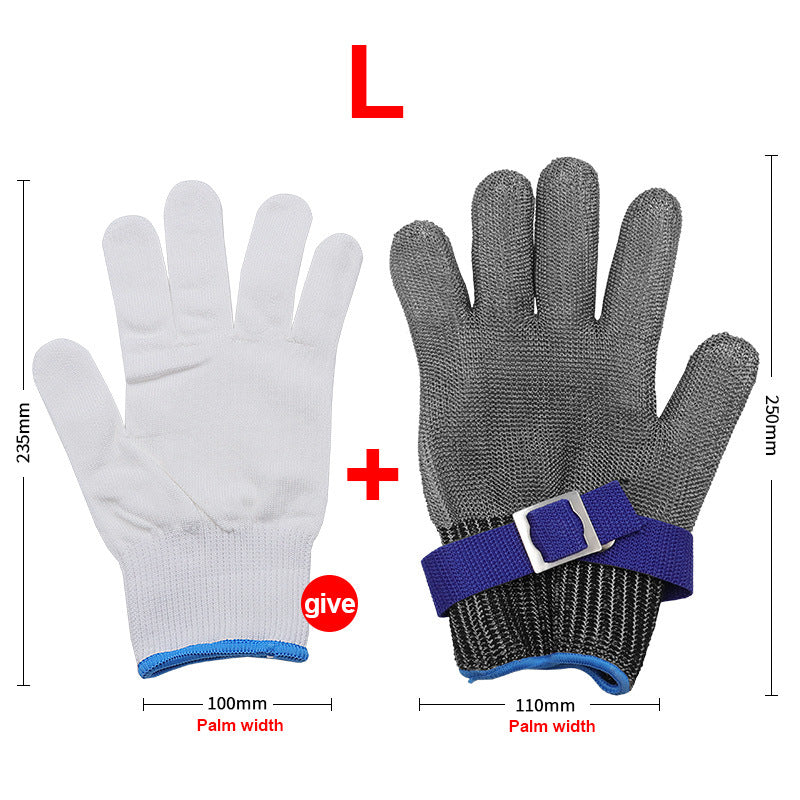 Wire Gloves Cutting Slaughter Chainsaw Work Labor Protection Hand Stainless Steel Metal Anti-Cutting Gloves