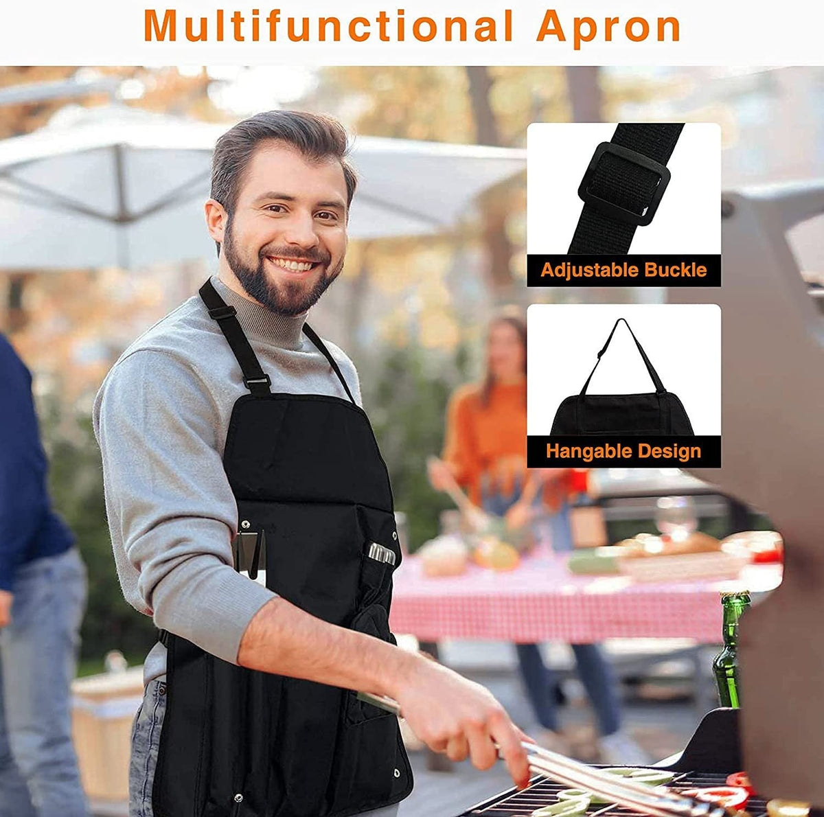 39-Piece BBQ Grilling Set with Apron