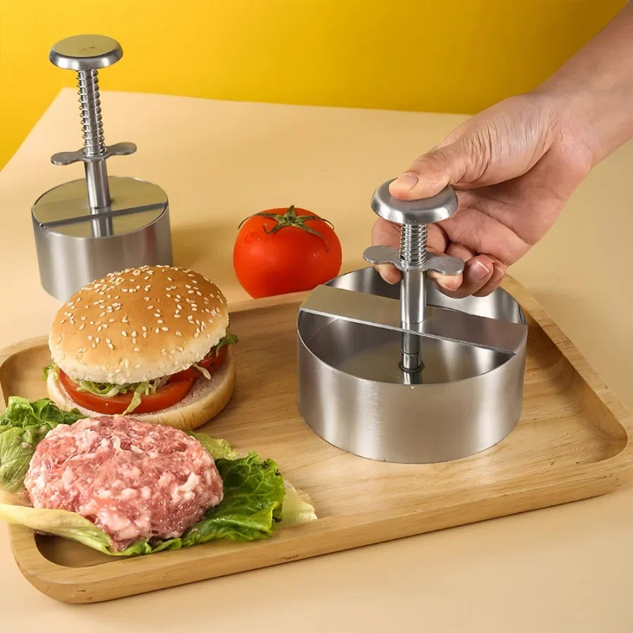 Hamburger Patty Maker Press 304 Stainless Steel Non-Stick Manual Rice Ball Mold