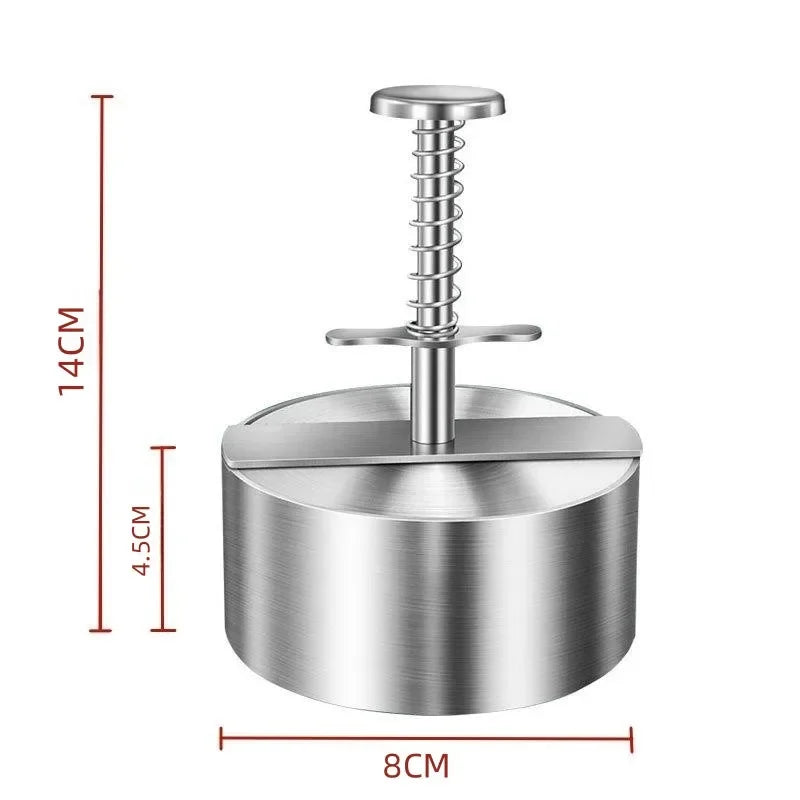 Hamburger Patty Maker Press 304 Stainless Steel Non-Stick Manual Rice Ball Mold