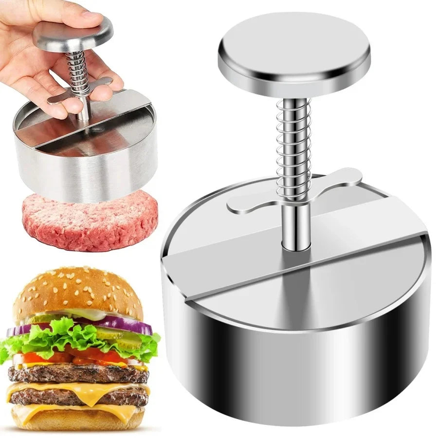 Hamburger Patty Maker Press 304 Stainless Steel Non-Stick Manual Rice Ball Mold