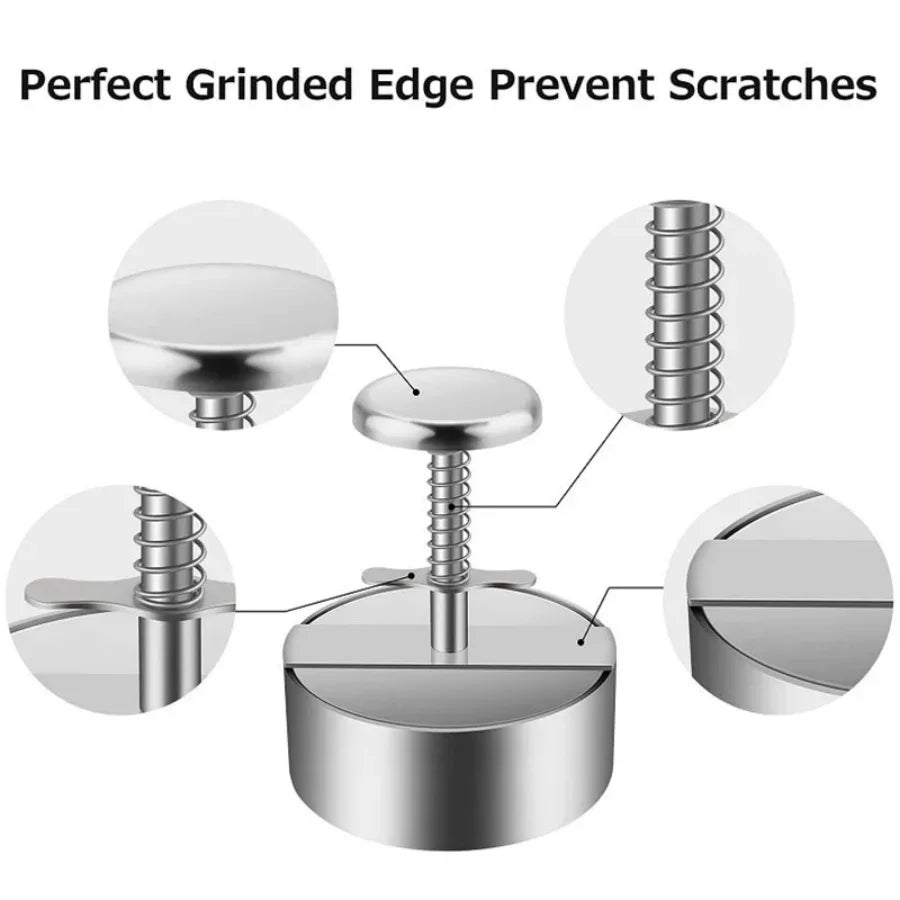 Hamburger Patty Maker Press 304 Stainless Steel Non-Stick Manual Rice Ball Mold