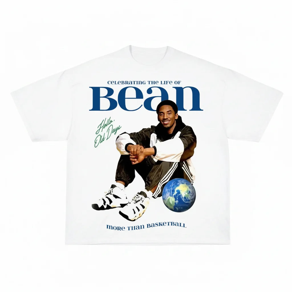 Vintage Kobe Bean Graphic Tee Retro Basketball Streetwear