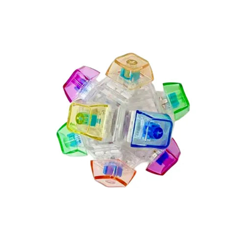 Mini USB LED Keyboard Fidget Keychain | Clickable Stress Relief Desk Toy with Light