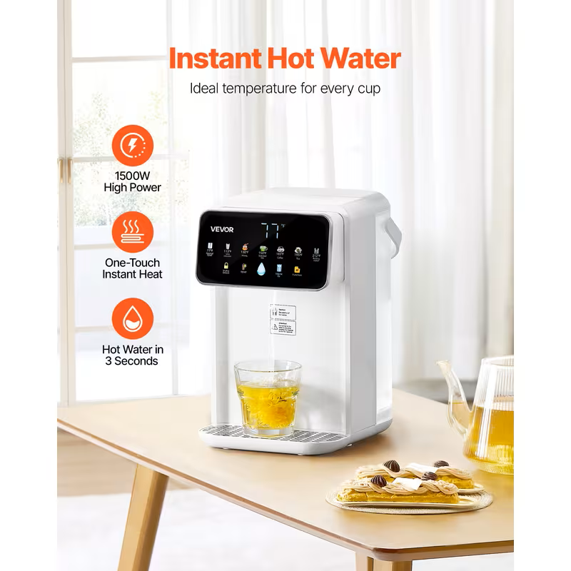 118-Ounce Countertop Instant Hot Water Dispenser with Touchscreen