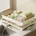 Stainless Steel Dish Drying Rack with Utensil Holder