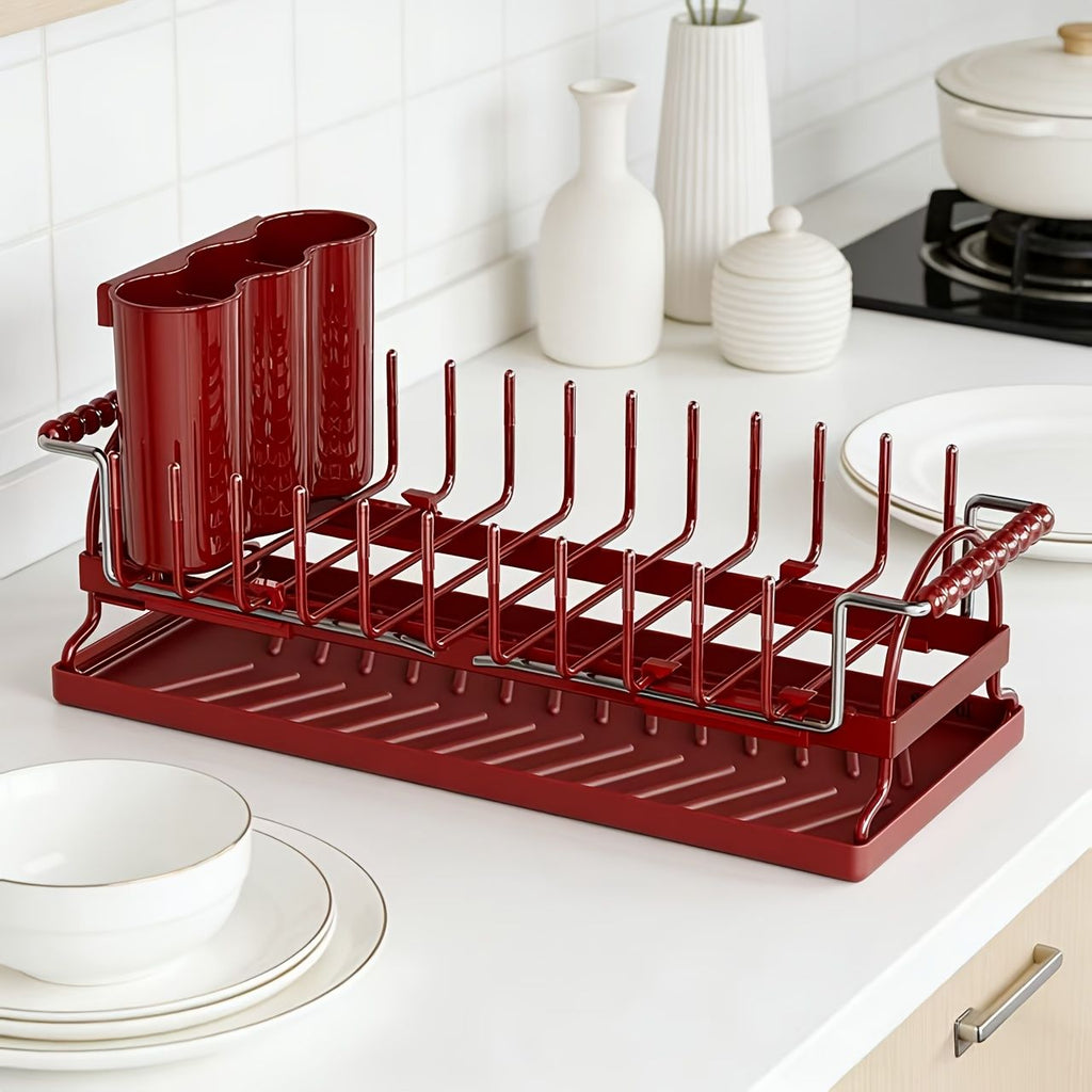 Retractable Adjustable Kitchen Bowl Rack and Dish Storage Organizer